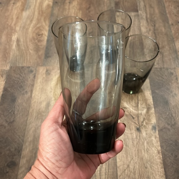 Vintage Libbey Smoked Glasses Set of 4 - Picture 4 of 6